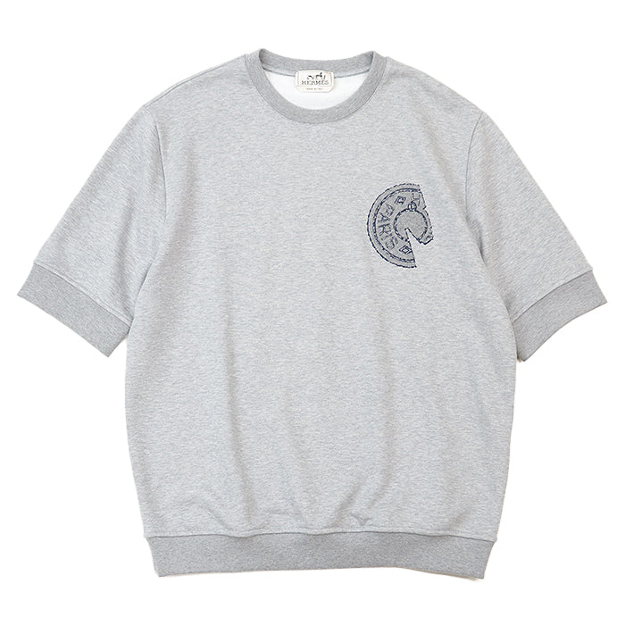 エルメス シグネチャー ロゴ 刺繍 コットン Tシャツ