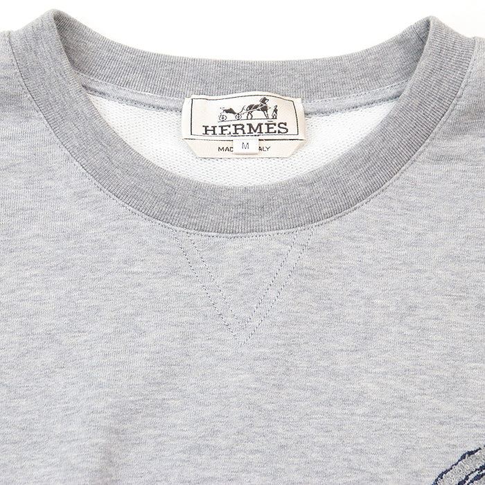 エルメス シグネチャー ロゴ 刺繍 コットン Tシャツ