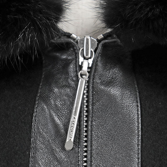 LEONARD FASHION PARIS カシミヤ レザー ジャケット