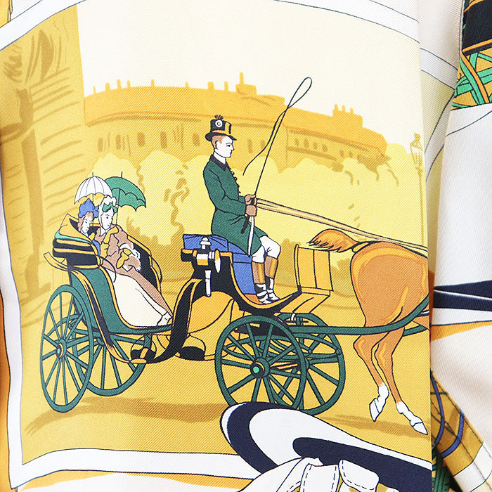 エルメス 馬車とハット シルクシャツ