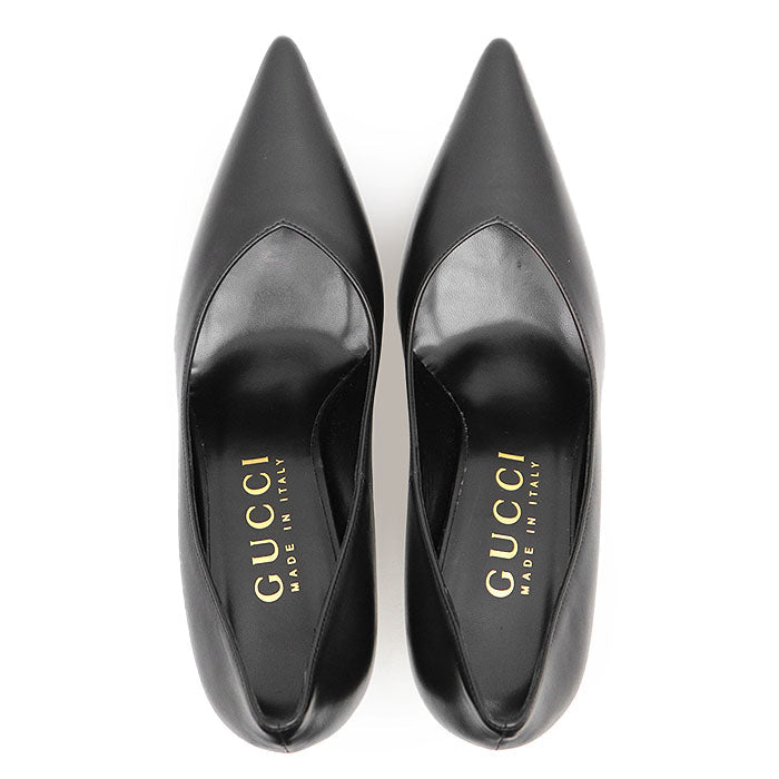 グッチ NAPPA CHARLOTTE NERO レザーパンプス