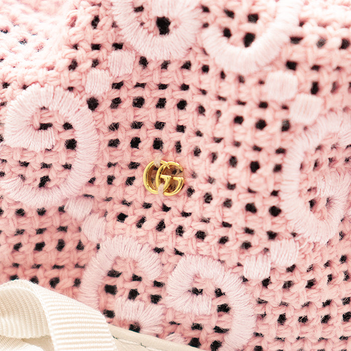 グッチ GG モノグラム 刺繍 コットン ブレンド ベレー帽