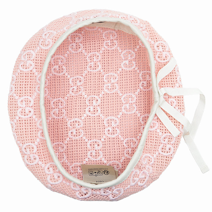 グッチ GG モノグラム 刺繍 コットン ブレンド ベレー帽