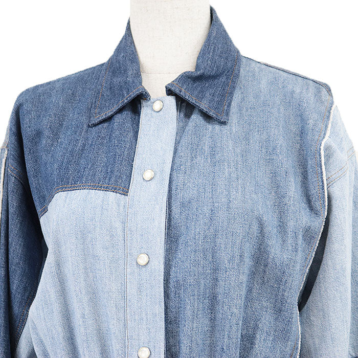 ドルチェ&ガッバーナ コットン パッチワーク デニム ドレス