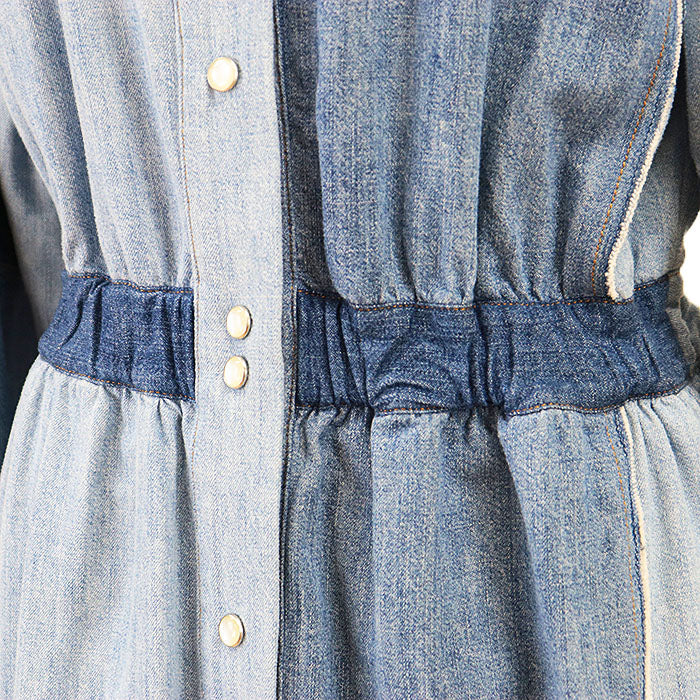 ドルチェ&ガッバーナ コットン パッチワーク デニム ドレス