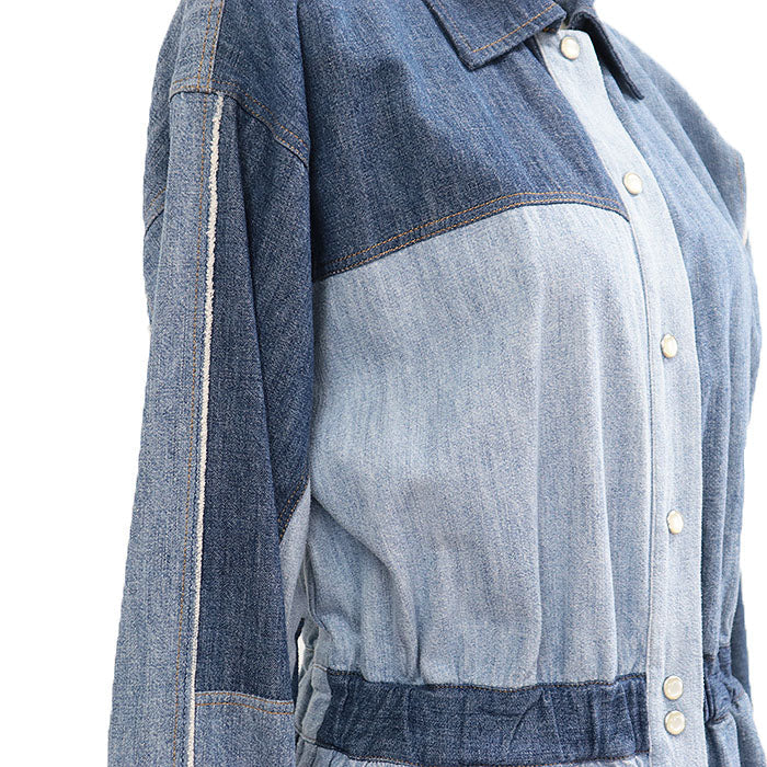 ドルチェ&ガッバーナ コットン パッチワーク デニム ドレス