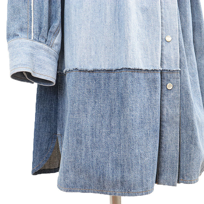 ドルチェ&ガッバーナ コットン パッチワーク デニム ドレス