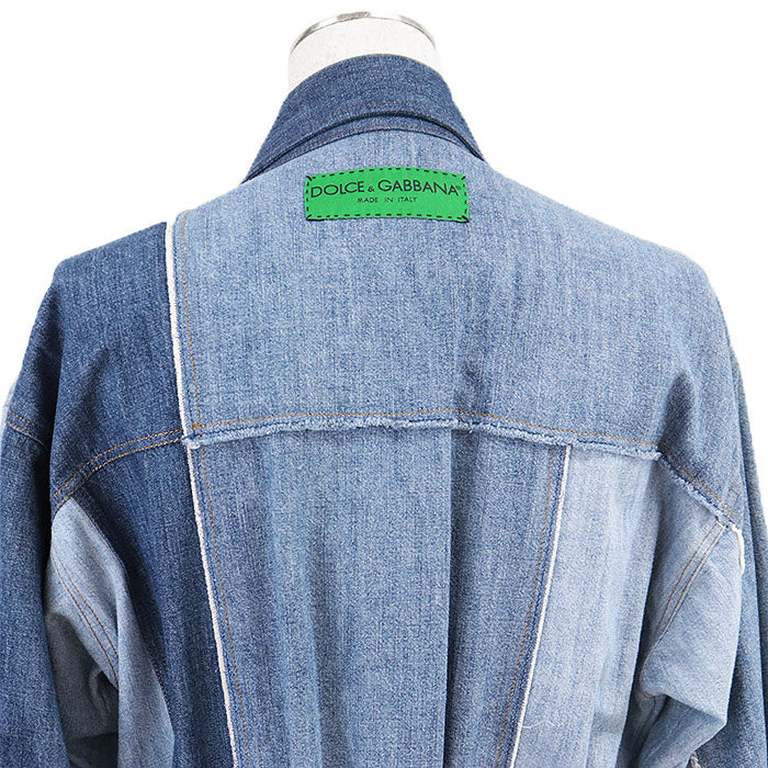 ドルチェ&ガッバーナ コットン パッチワーク デニム ドレス