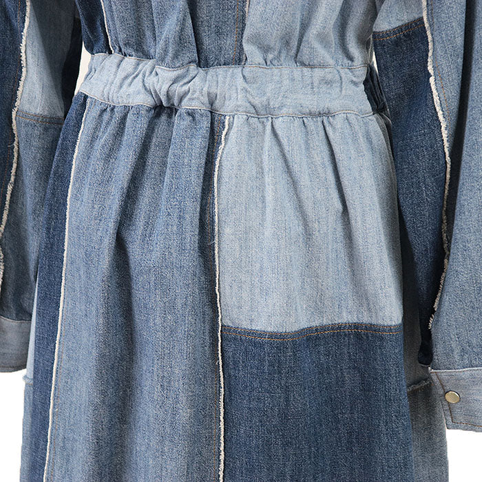 ドルチェ&ガッバーナ コットン パッチワーク デニム ドレス