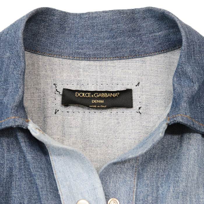 ドルチェ&ガッバーナ コットン パッチワーク デニム ドレス