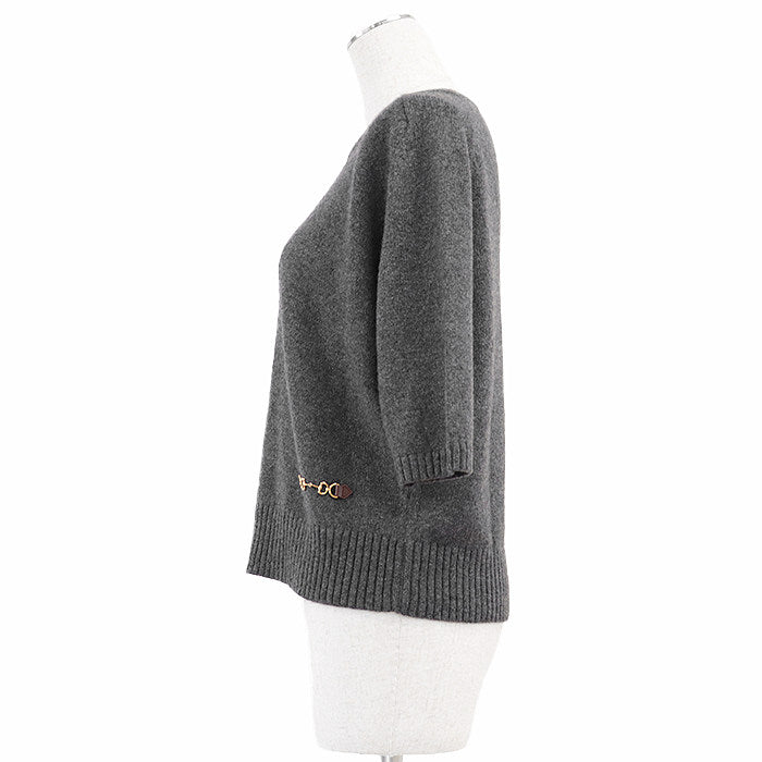 グッチ カシミヤ ミドルゲージ ショートスリーブニット