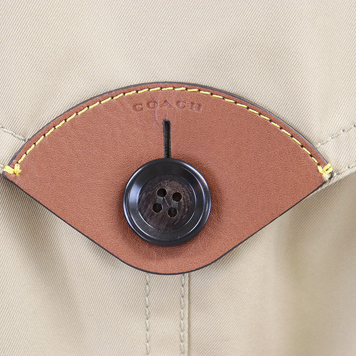 コーチ TRENCH W WOOL LINER コットンポリエステル トレンチコート