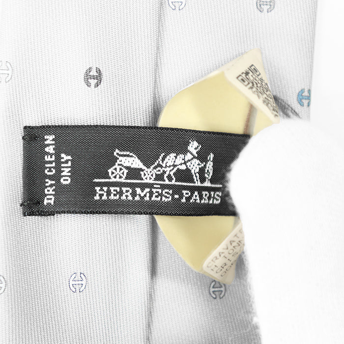 エルメス CRAVATE TWILL TIE シルクネクタイ
