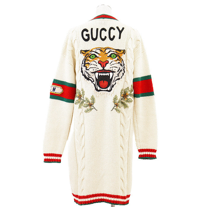 グッチ GUCCY ウールロングカーディガン