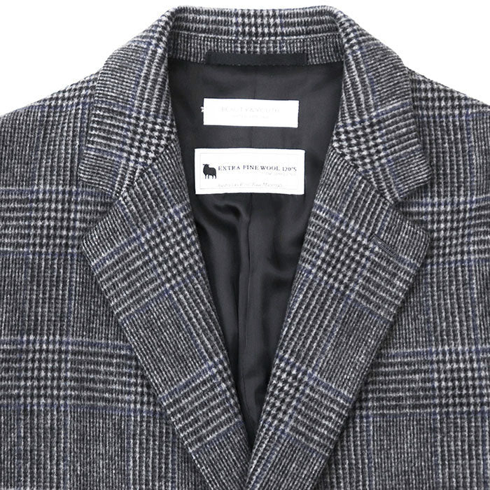 ビューティ&ユース ユナイテッドアローズ EXTRA FINE WOOL 120’s グレンチェックウールコート