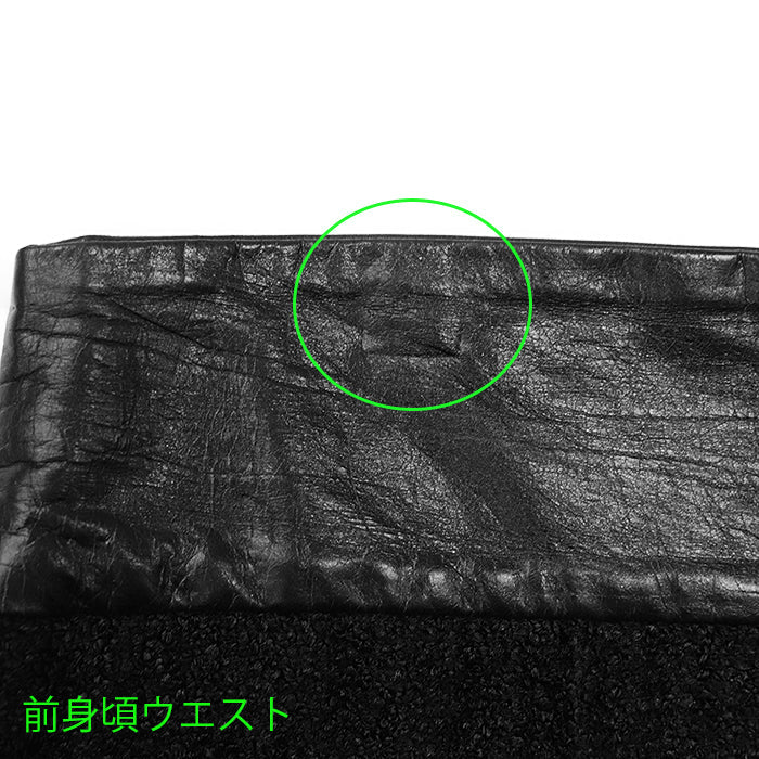 シャネル ツイード コットンシルクブレンド カーフレザー スカート