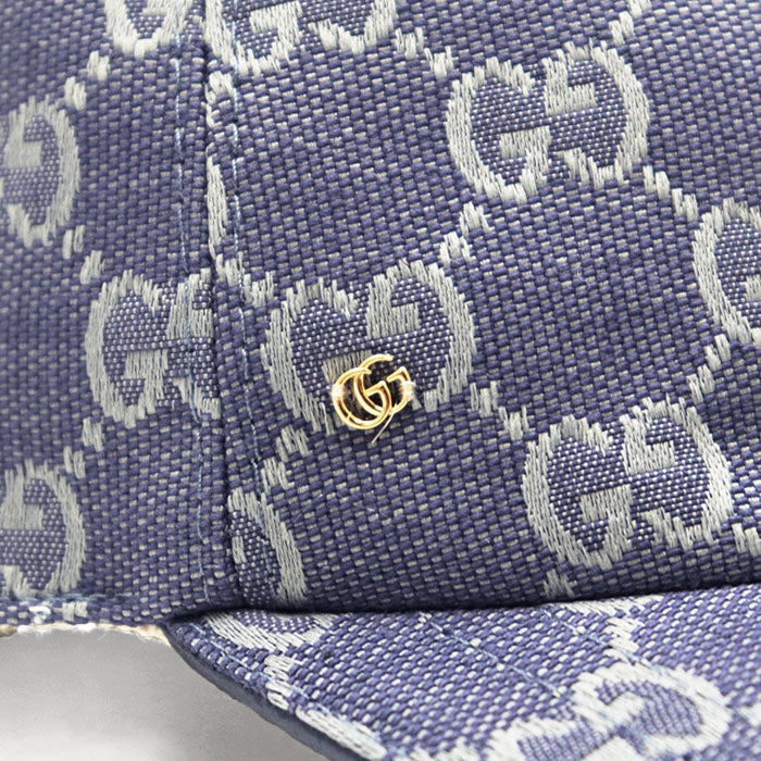 グッチ GGキャンバス デニム ベースボールキャップ