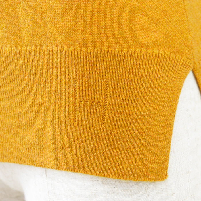 エルメス H刺繍 カシミヤニットプルオーバー36