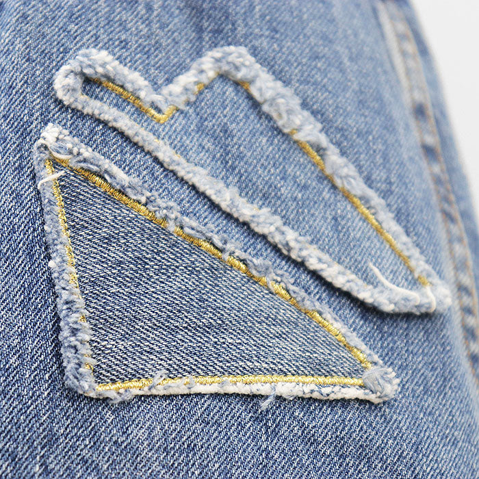 シャネル メティエダール コットン パッチワーク刺繍スカート