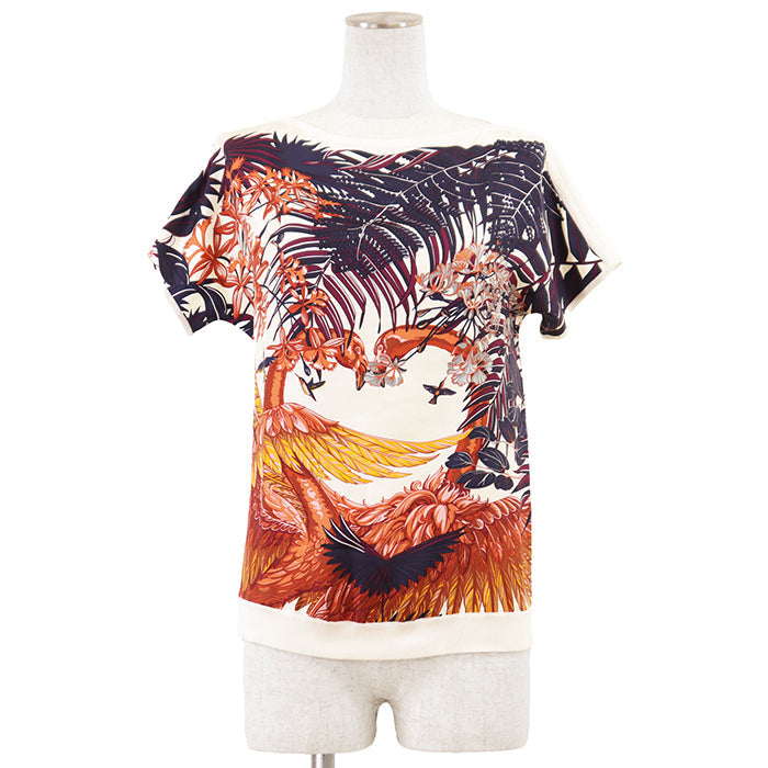 エルメス FLAMINGO PARTY34 コットンシルクニットトップス