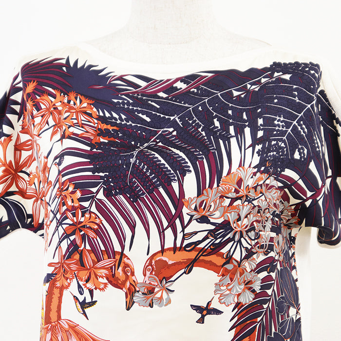 エルメス FLAMINGO PARTY34 コットンシルクニットトップス