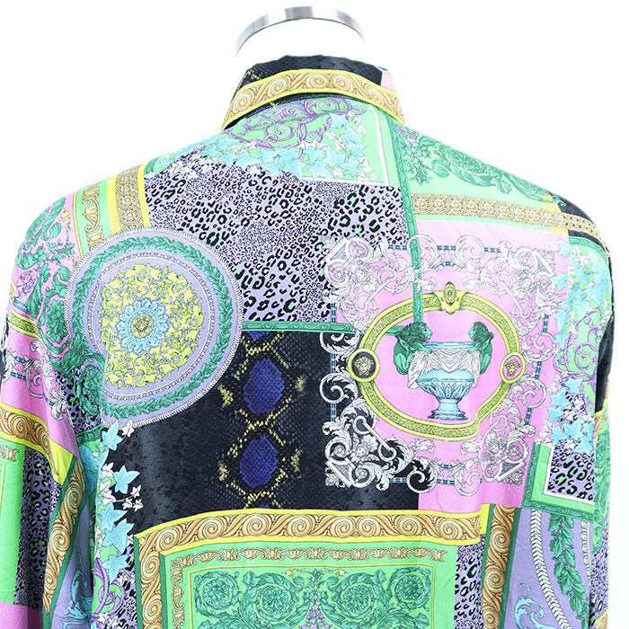 ヴェルサーチェ HERITAGE FIT シルク100% シャツ