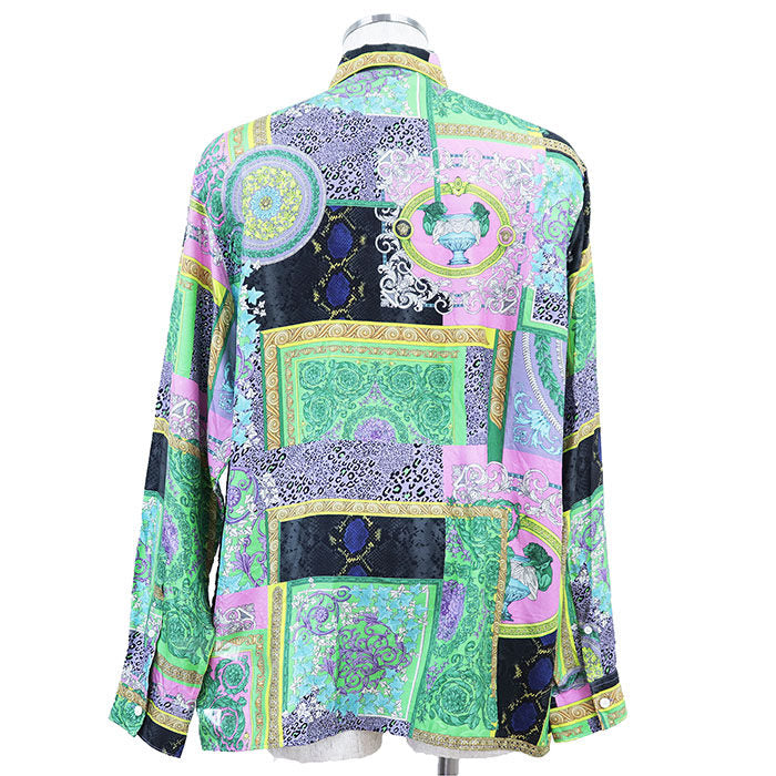 ヴェルサーチェ HERITAGE FIT シルク100% シャツ