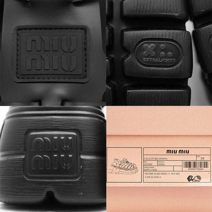 ミュウミュウ ソフトケージ ラバーサンダル
