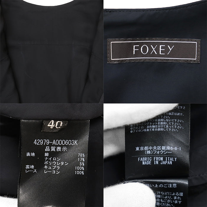 フォクシーブティック マルセイユドレス コットンナイロンワンピース