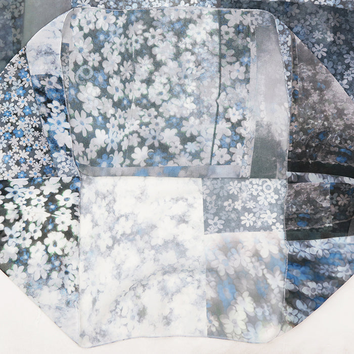 エムエムシックス フローラルパッチワークプリント シフォンカットソー