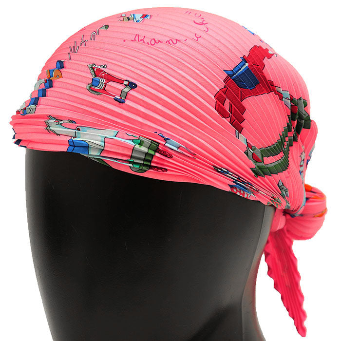 エルメス Raconte moi le cheval シルクプリーツスカーフ