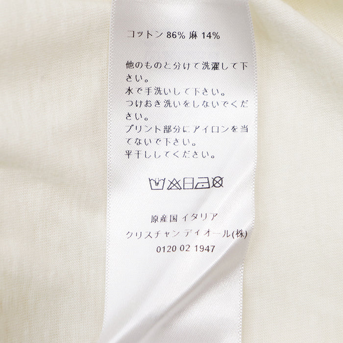 クリスチャンディオール コットンリネン半袖Tシャツ