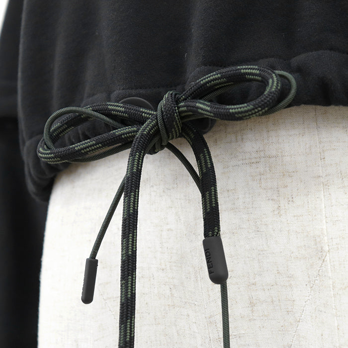 フェンディ 刺繍メッシュクロップドスウェット