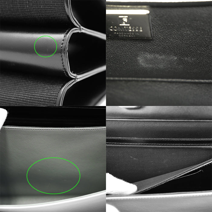 コンテス FRAME BAG ホースヘアー レザー ハンドバッグ