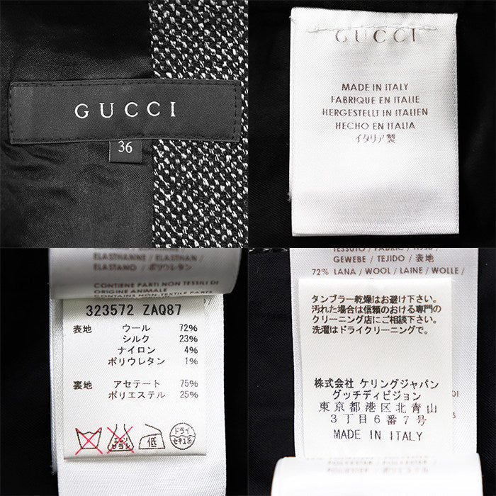 グッチ ストレッチウールシルクナイロンテーラードジャケット