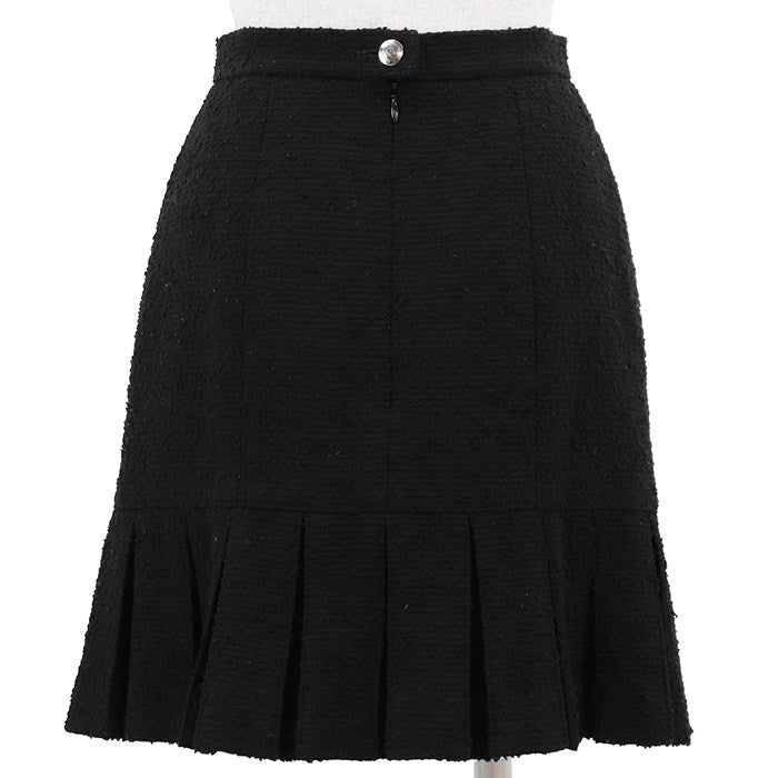 シャネル ツイードプリーツスカート