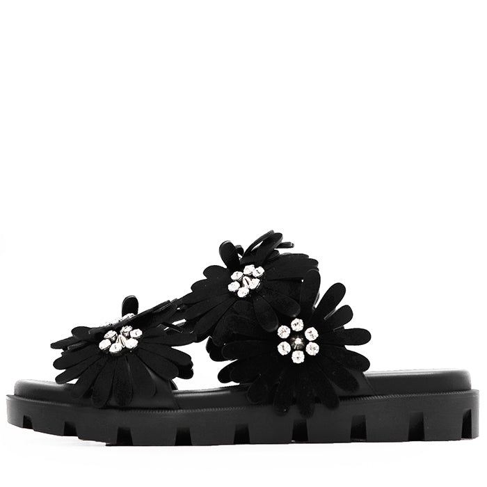 クリスチャンルブタン FLORA COOL FLAT レザーサンダル