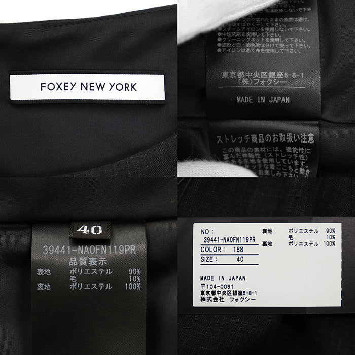 フォクシーニューヨーク ポリエステルウールワンピース