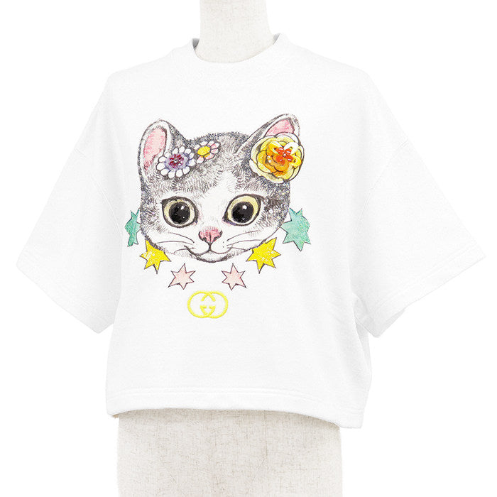 グッチ × ヒグチユウコ コットン クロップドスウェットTシャツ
