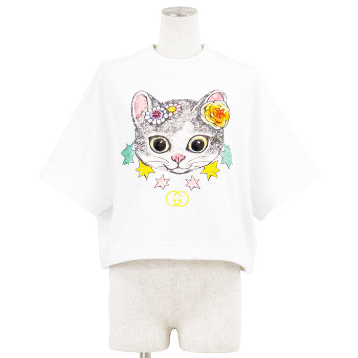 グッチ × ヒグチユウコ コットン クロップドスウェットTシャツ