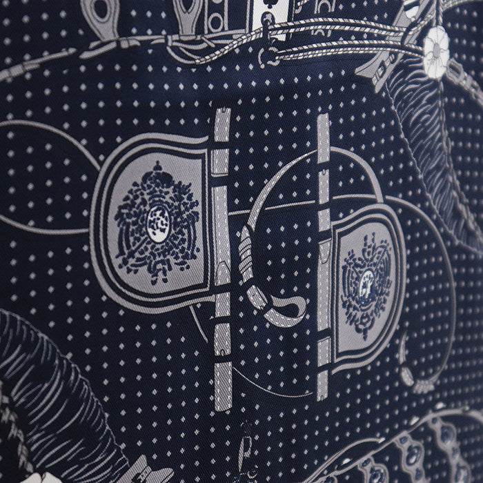 エルメス ツイルレーヌHarnais de Cour シルクカシミヤワンピース