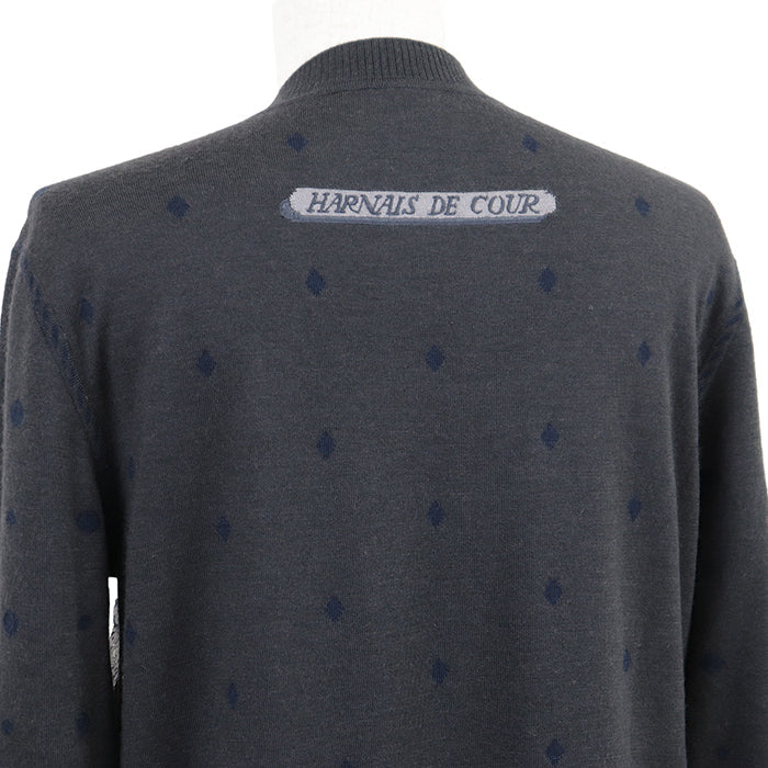 エルメス ツイルレーヌHarnais de Cour シルクカシミヤ ワンピース