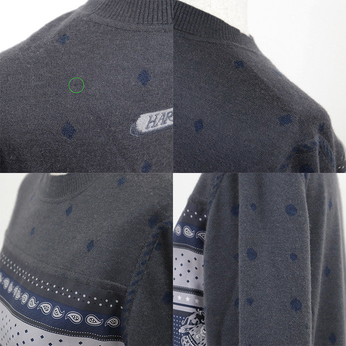 エルメス ツイルレーヌHarnais de Cour シルクカシミヤ ワンピース