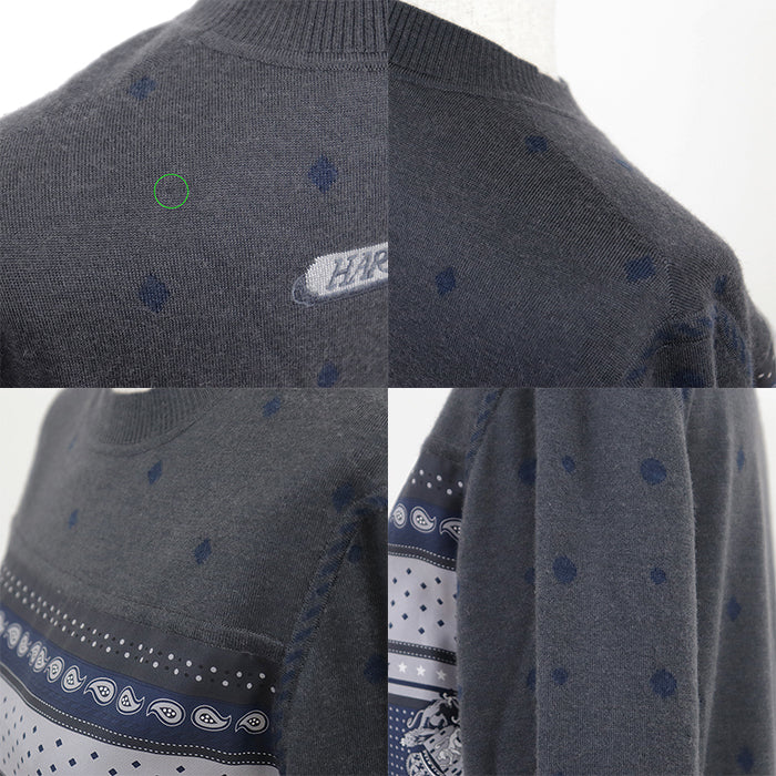 エルメス ツイルレーヌHarnais de Cour シルクカシミヤ ワンピース