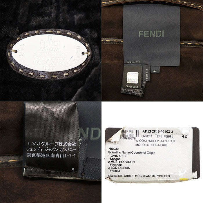フェンディ シープスキン ミンクファーコート
