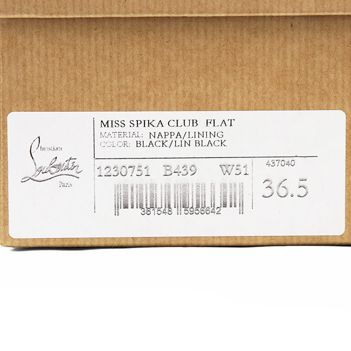 クリスチャンルブタン MISS SPIKA CLUB FLAT レザーサンダル