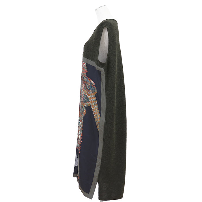 エルメス ツイルレーヌ Selle d'Apparat Marocaine アルパカ シルク ワンピース