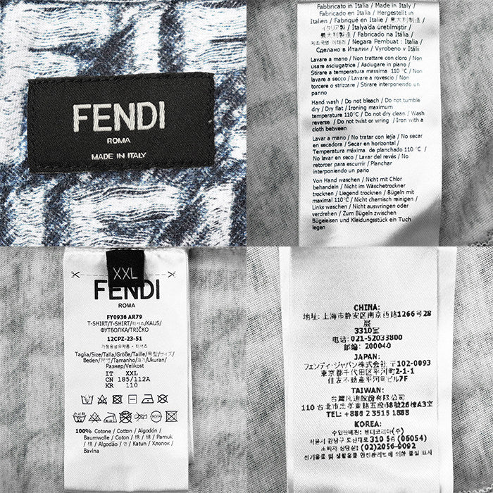 フェンディ モノグラム コットンTシャツ