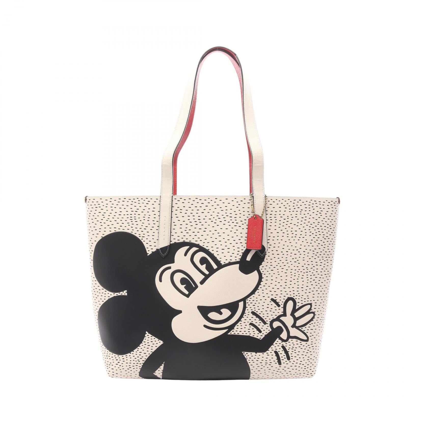 コーチ Disney Keith Haring レザートートバッグ
