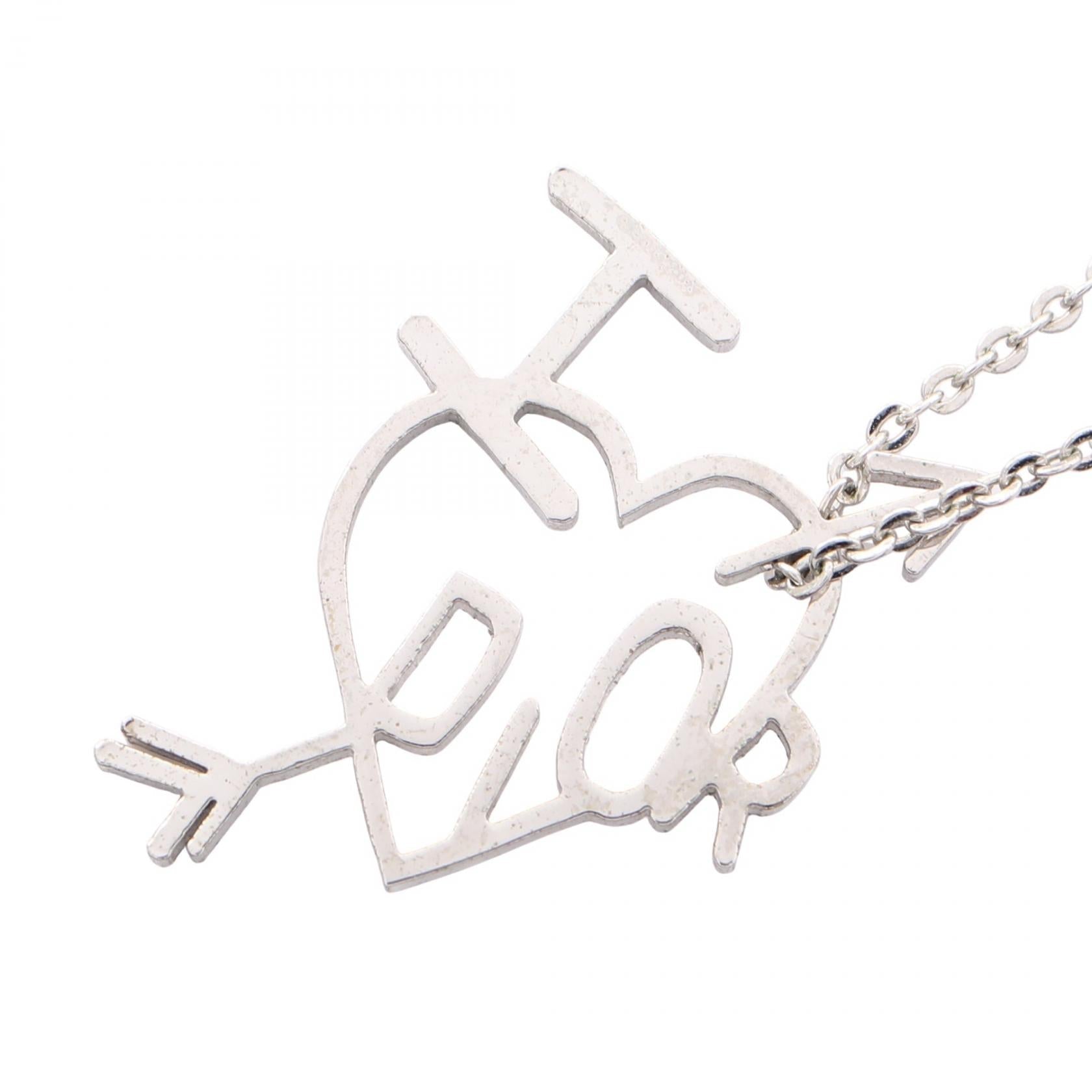 ディオール I LOVE DIOR ステンレススチール ネックレス